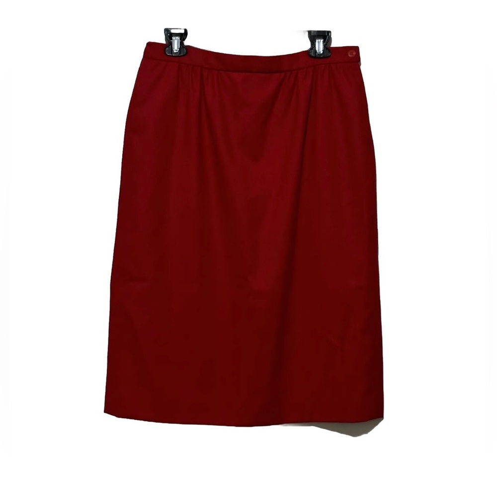Vintage Pendleton Pencil Skirt Womens Size 14 Wool Academia Red USA Made